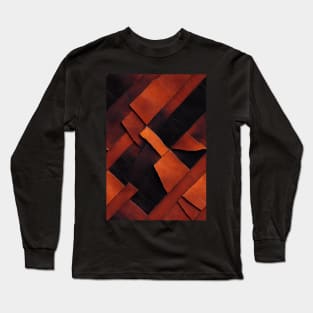 Brown Imitation leather, natural and ecological leather print #12 Long Sleeve T-Shirt